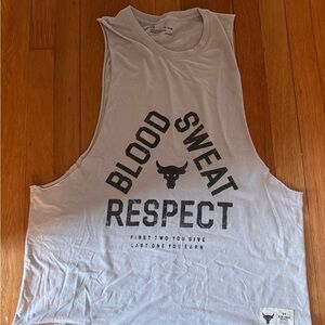 Under Armour Men’s Project Rock BSR (Blood Sweat Respect) cotton muscle tank